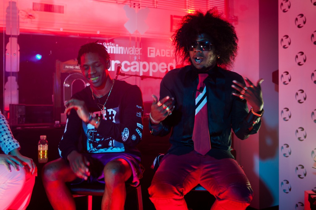 Travi$ Scott and Trinidad Jame$ at vitaminwater and The FADER uncapped 9.12