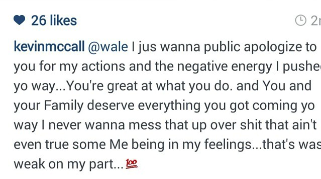 Kevin McCall Claims Wale Has The Big H-0124-4