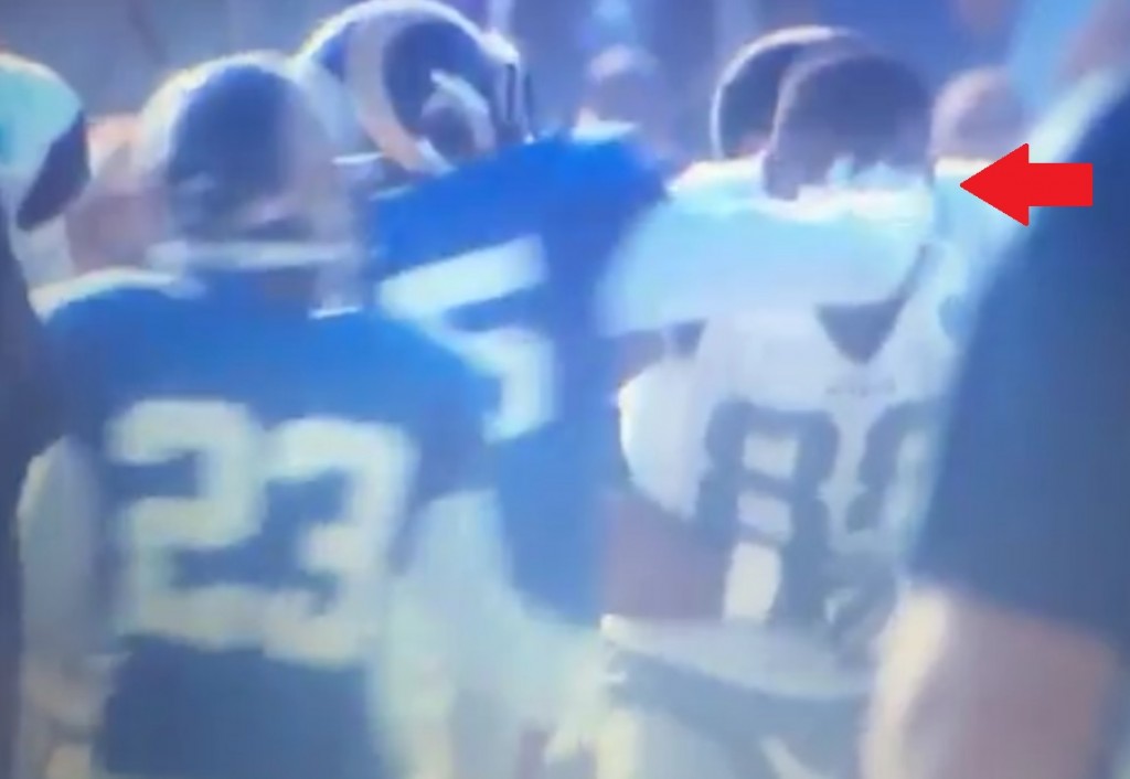 Dez Bryant Slugged in The Face During Cowboys-Rams fight-0819-2