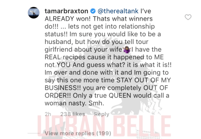 Tank Ignites Feud with Tamar Braxton