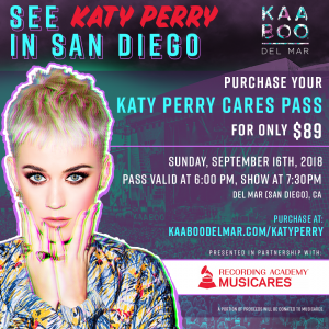 Katy Perry Cares Pass Now Available for KAABOO Del Mar