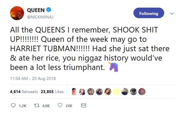 Nicki Minaj Tries to Make Headlines with Harriet Tubman Comment