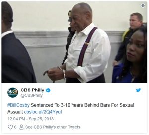 Disgraced Comedian Bill Cosby Sentenced to 3 - 10 Years Handcuffed + Take Away