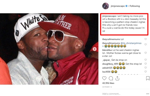 Jim Jones Questions 50 Cent Sexuality with Kissing Photos