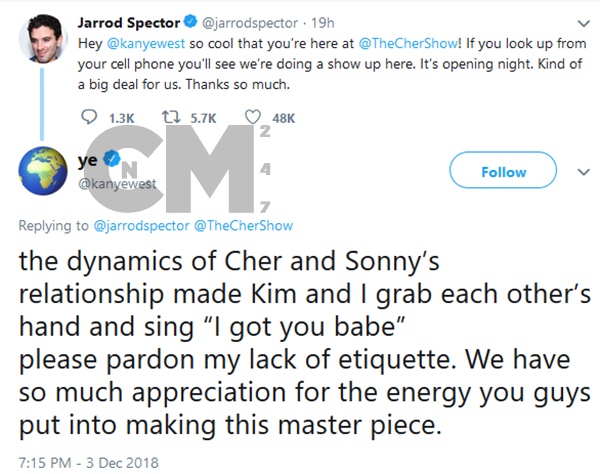 RUDE Kanye West Strikes Again, So Cher’s Broadway Musical Cast Checked Him