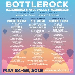 7TH ANNUAL BOTTLEROCK NAPA VALLEY MAY 24 - 26, 2019