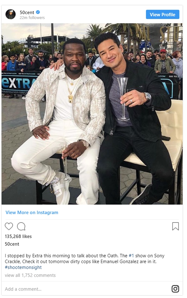 50 Cent Promotes The Oath; Wears Bulletproof Vest + Takes Jabs at Dirty Cop