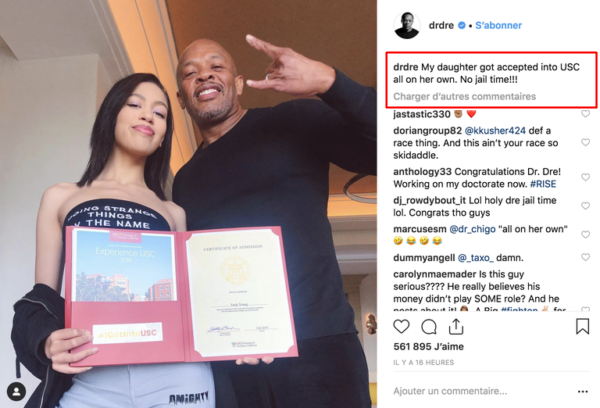 Dr. Dre Praises Daughter Acceptance to USC on Her Own