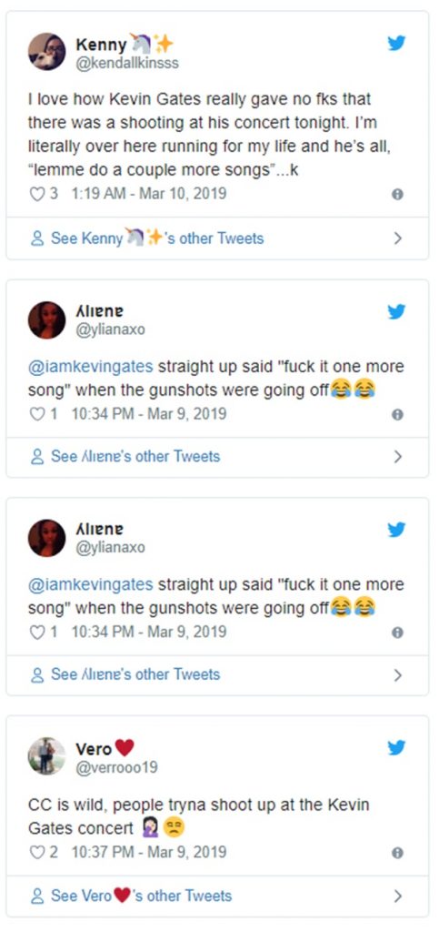 Kevin Gates Fans FIRE BACK Saying: He"Gave No fks There was a Shooting"