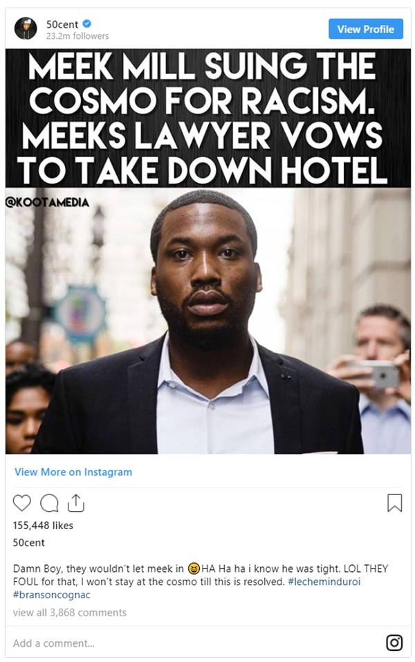 Meek Mill Suing Cosmopolitan Hotel for Blatant Racism