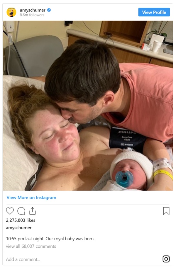 Amy Schumer Gives Birth After Met Gala Walk Through