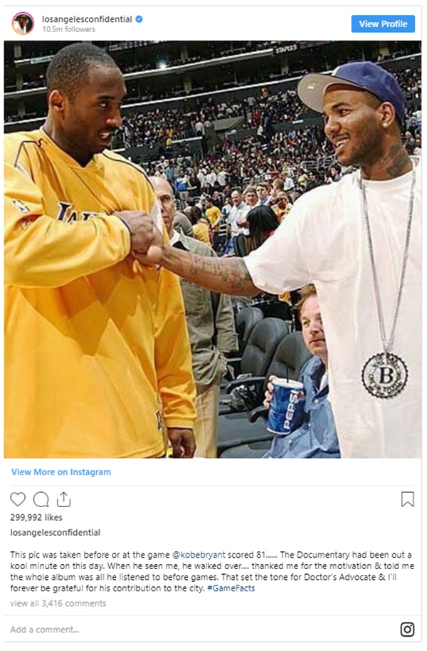 Rapper Game Caught Lying About Kobe Bryant
