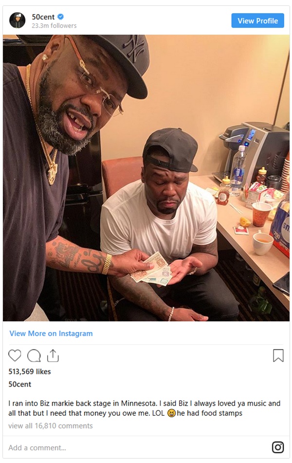 Biz Markie Pays 50 Cent In Food Stamps