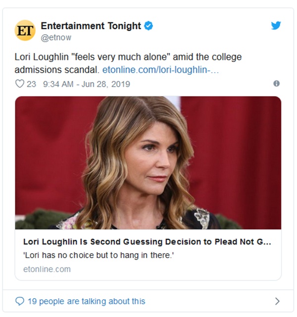 Lori Loughlin Rethinking Not Guilty Plea 