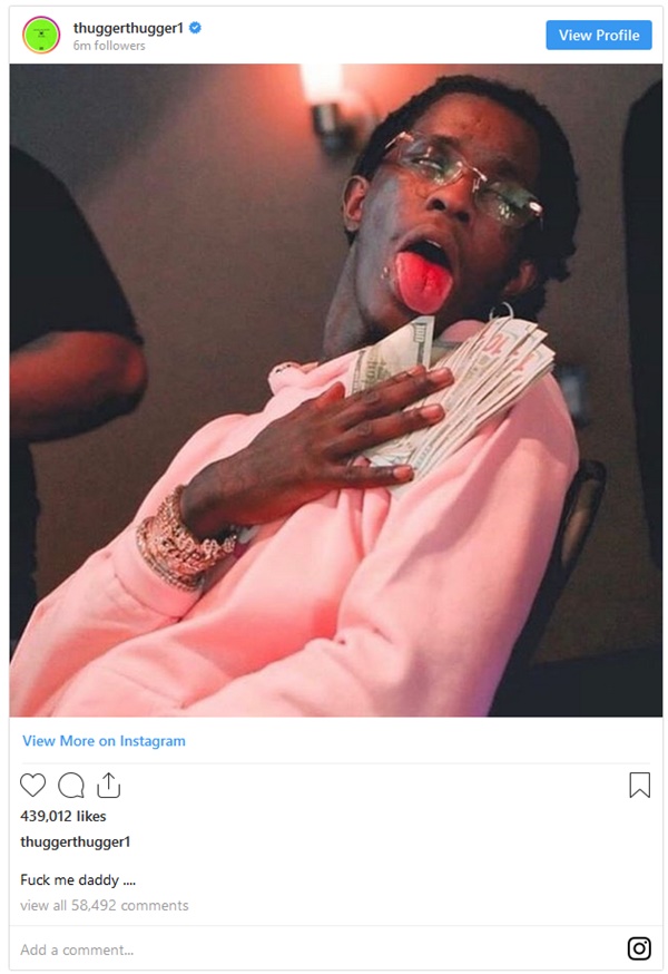 Young Thug Continues to Toy With His Sexuality