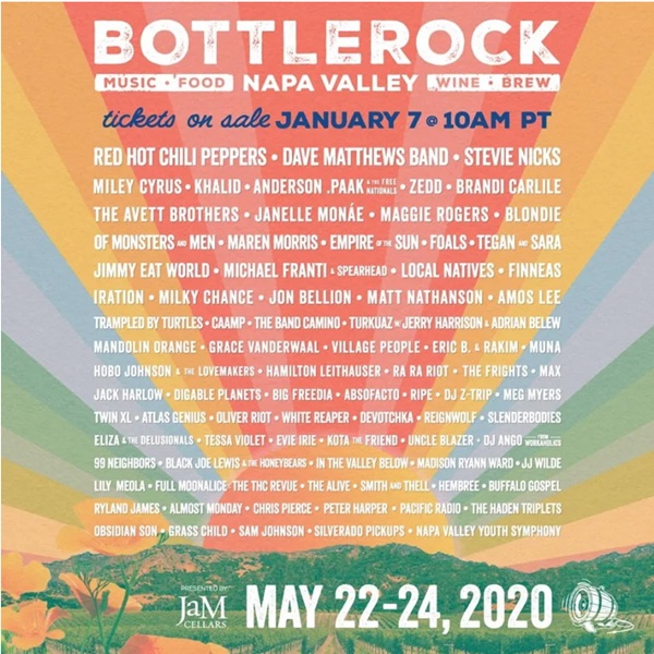 BottleRock Napa Valley Announces 2020 Lineup