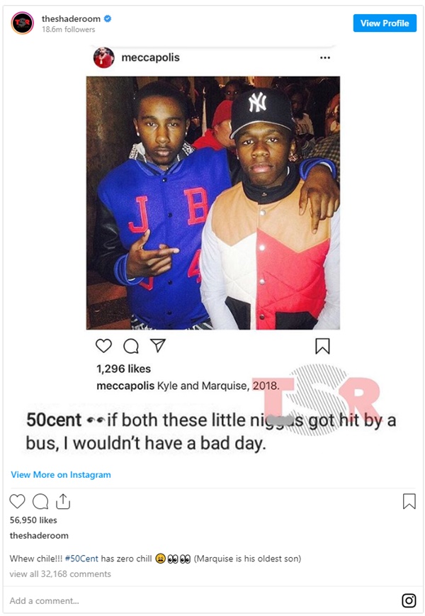50 Cent "Wouldn't Be Mad If His Son Got Hit By A Bus"