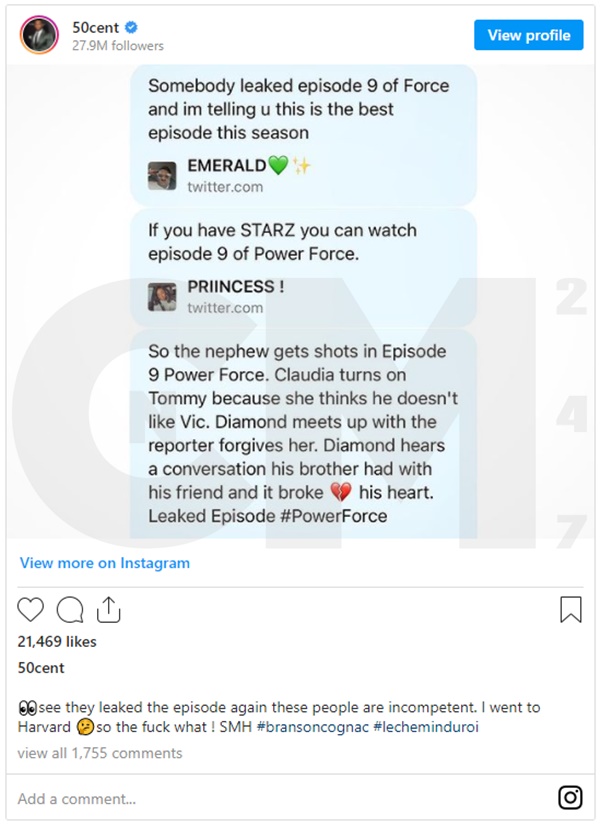 50 Cent BLASTS Starz for 'Power Book IV: Force' Episode Leak