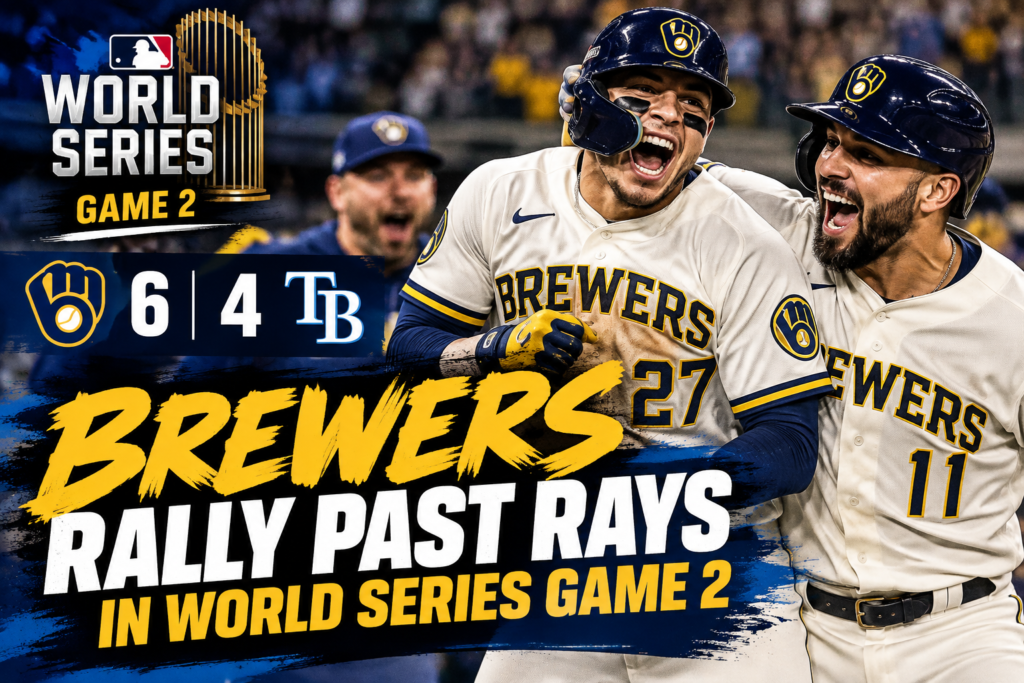 Brewers Rally Past Rays in World Series Game 2