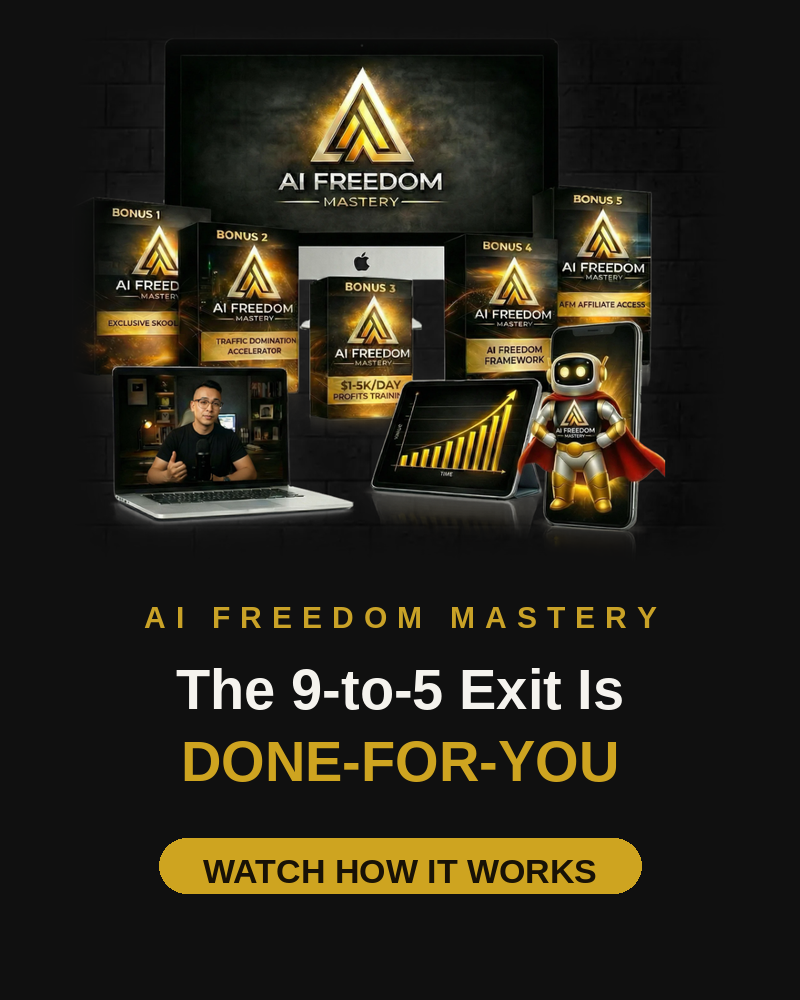 AI Freedom Mastery — The 9-to-5 Exit Is Done-For-You