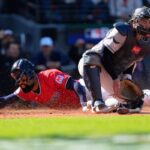 Jo Adell scores for the Cleveland Guardians against the Tampa Bay Rays in ALCS Game 3