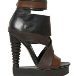 SHOE PORN: Alain Quilici - 135MM Nappa Open Toe Sandal Wedges