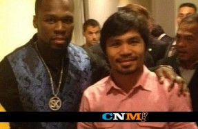 50 Cent Flaunts Manny Pacquiao & Bob Arum In Floyd's Face