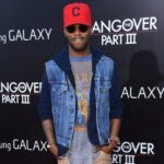 Kid Cudi Sports $1,343 Balmain Leather Biker Trousers