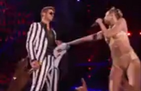 Miley Cyrus Gives Raunchy Performance With Robin Thicke