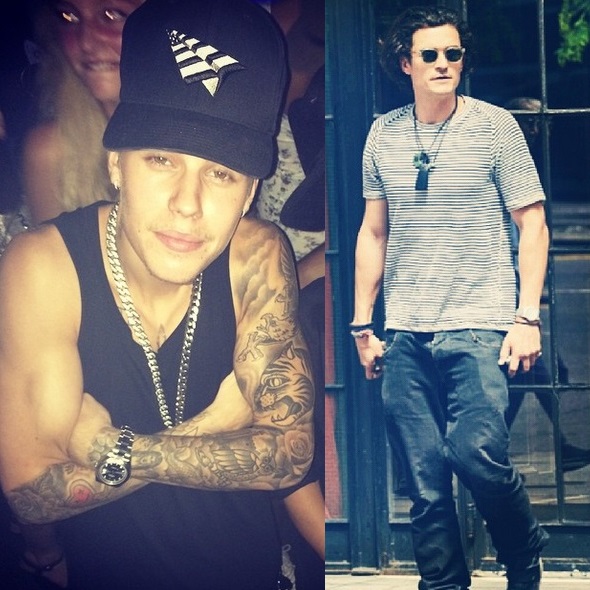 Justin Bieber and Orlando Bloom Fight