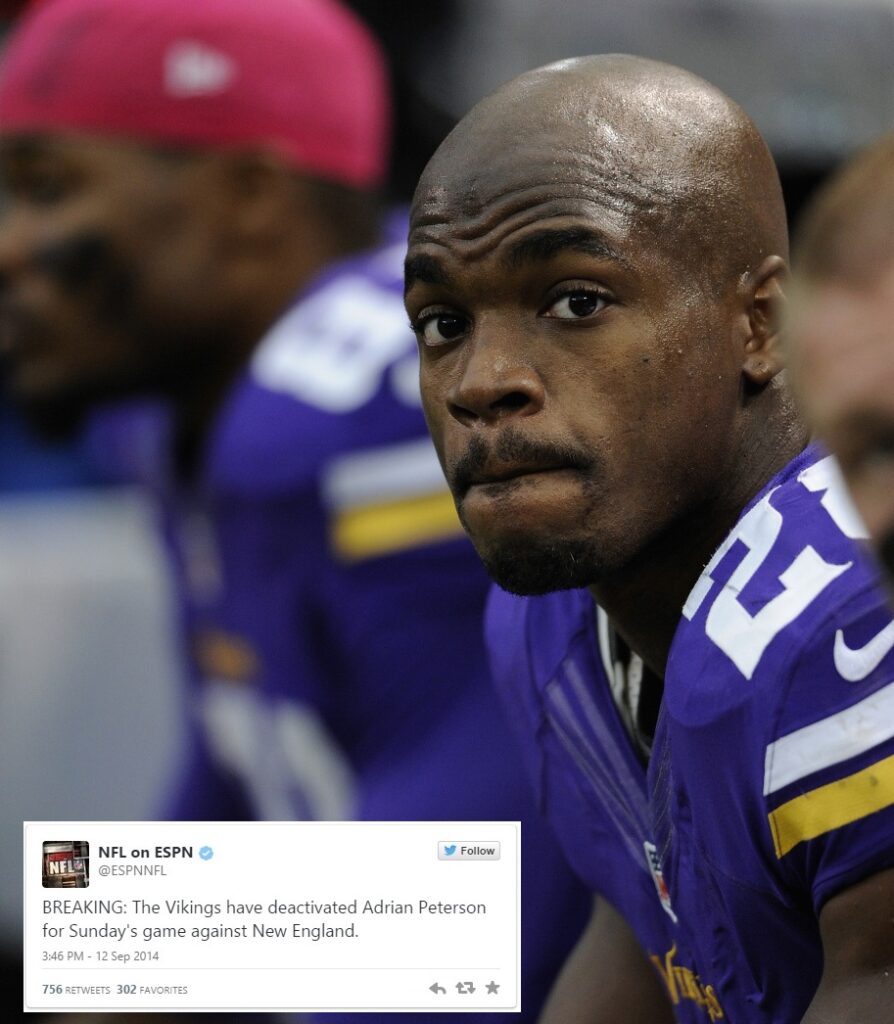 Minnesota Vikings RB Adrian Peterson Indicted - Celebnmusic