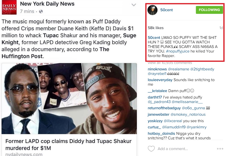 50 Cent Diddy Murder Rap