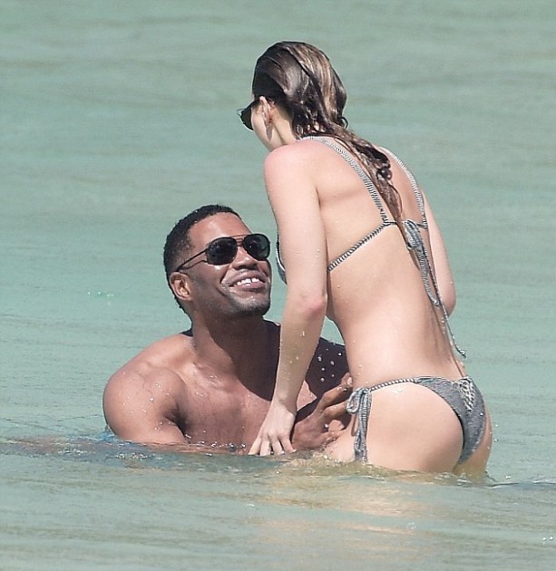Michael Strahan Hits The Beach With Kayla Quick