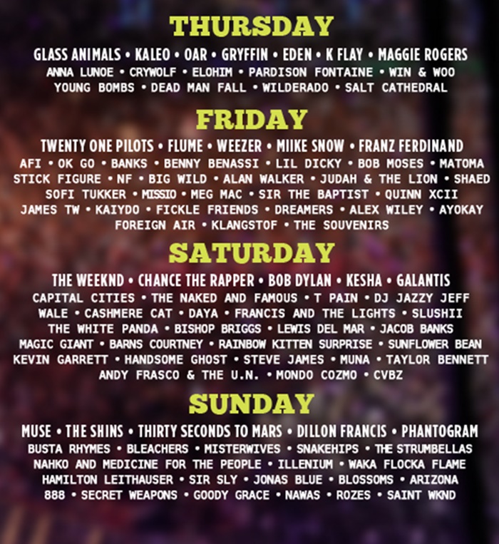 Firefly 2017 Lineup + Contest Info