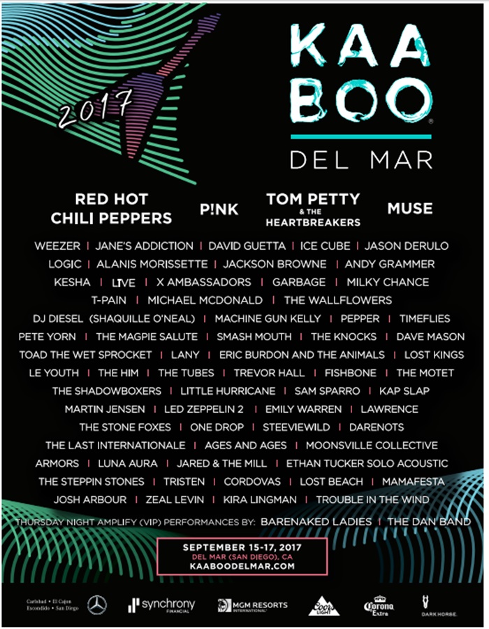 Kaaboo 2017 Lineup
