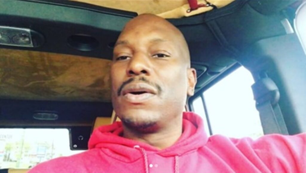 Tyrese Gibson Using Poor Excuse for Outburst