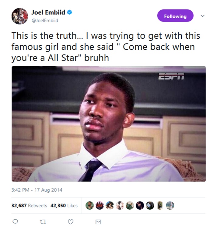 Joel Embiid Process Getting Over Rihanna Turn Down
