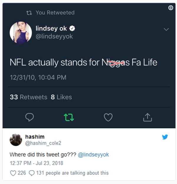 Baltimore Ravens reporter Lindsey Ok EXPOSED for Racial + Homophobic Tweets