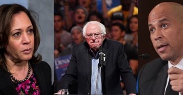 Democratic 2020 Candidates: Kamala Harris, Bernie Sanders, Cory Booker