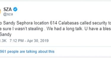 SZA Blasts Calabasas Sephora Employee For Racially Profiling Her