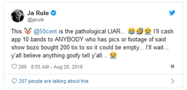 Ja Rule CALLS 50 Cent A "Pathological Liar"