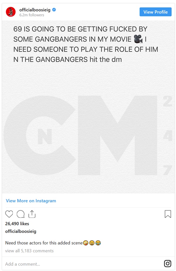 Boosie Badazz: "69 Going To Be Getting F'd By Some Gangbangers"