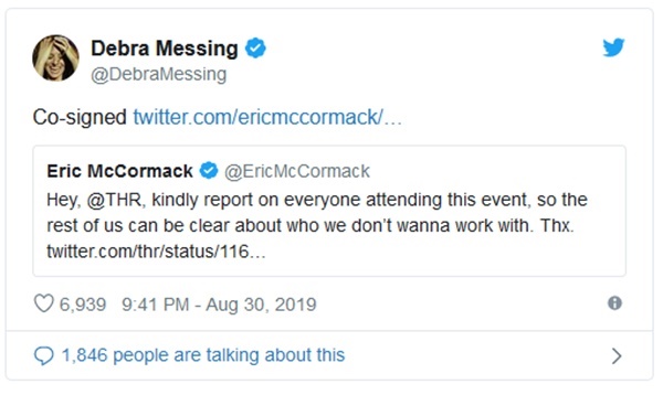 Debra Messing + Donald Trump Feuding On Social Media