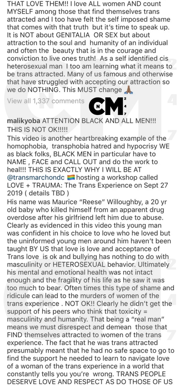 Did Malik Yoba Just Say He Loves Transgender Women