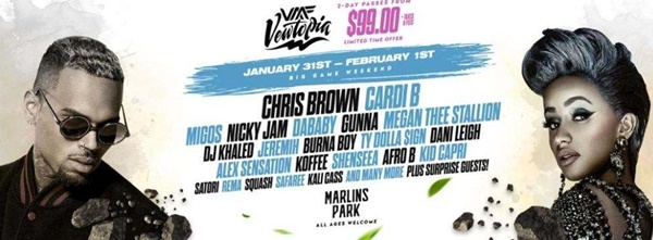 Vewtopia Music Festival Lineup: Cardi B; Chris Brown; Migos