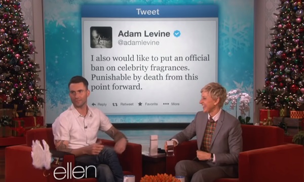Ellen DeGeneres CLOWNS Adam Levine For His Celebrity Fragrance