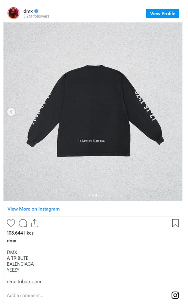 Kanye West Raised $1 Million For DMX’s Family After Selling Custom Shirt