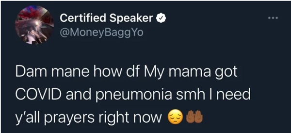 Moneybagg Yo Mom Hospitalized with COVID-19 + Pneumonia