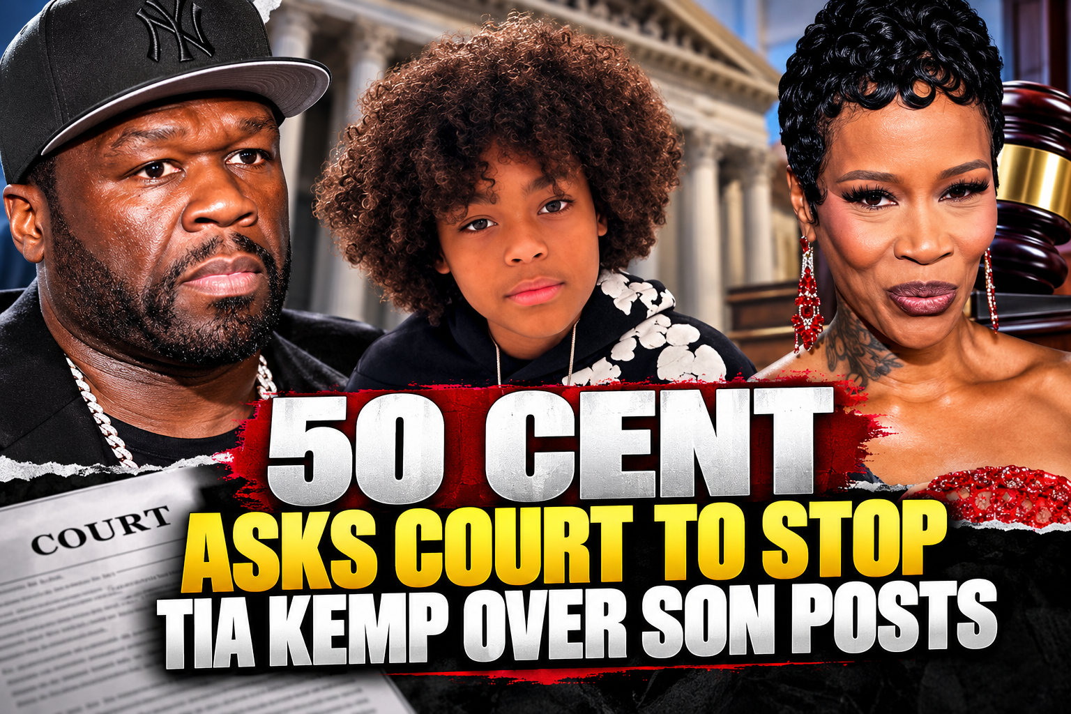 50 Cent Asks Court to Stop Tia Kemp Over Son Posts
