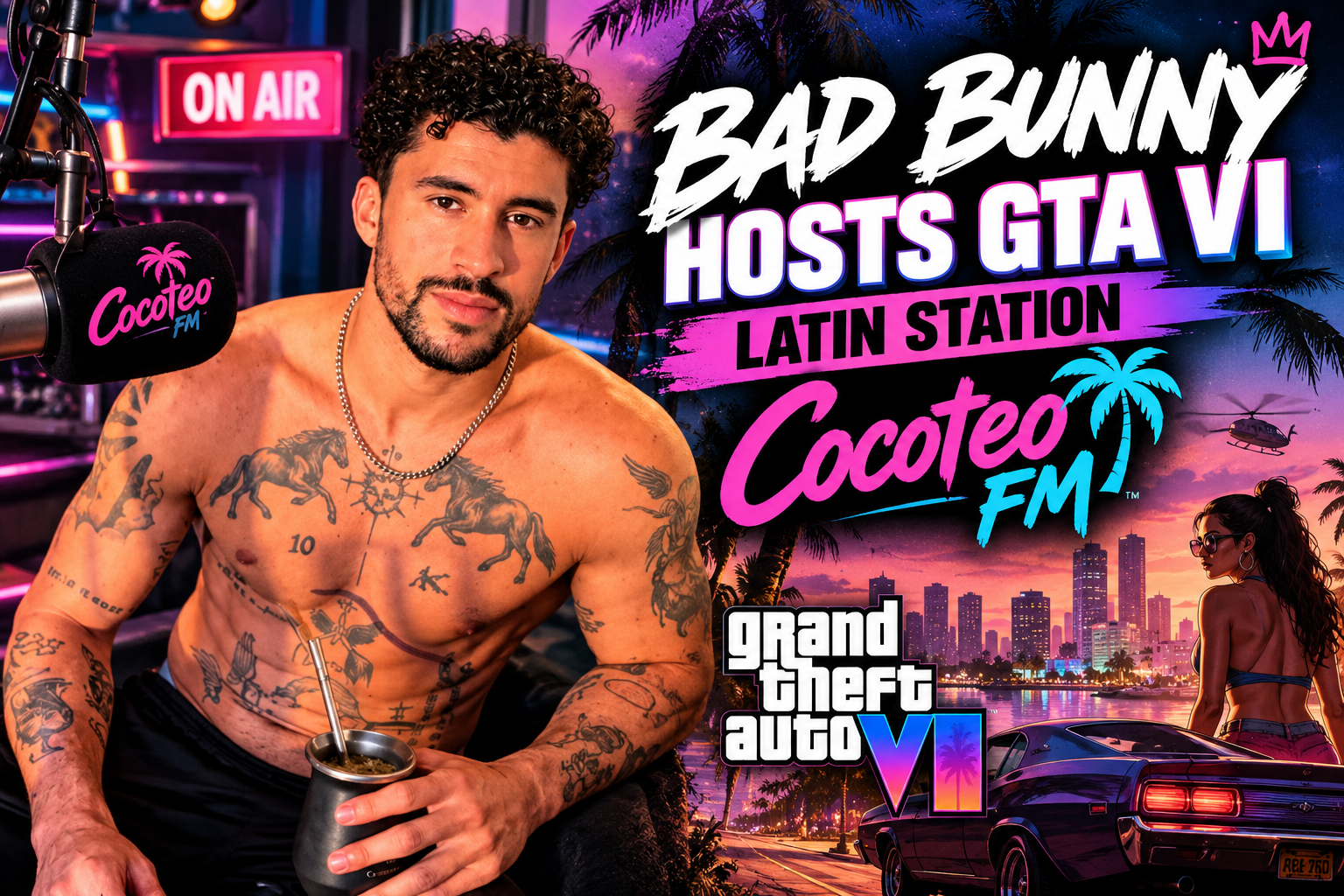 Bad Bunny Hosts GTA VI Latin Station Cocoteo FM